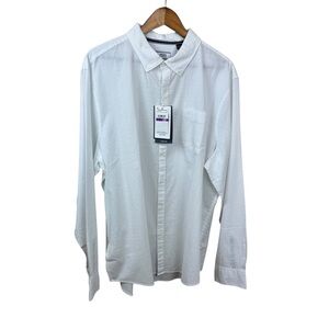 Penguin Munsingwear white button down long sleeve stretch shirt size XXL